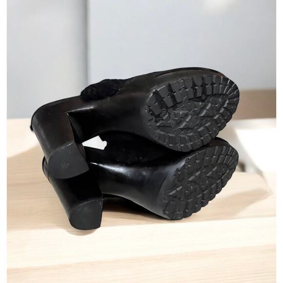 Y2K Coach A3611 Idyle Suede & Shearling Mules Size 9.5B - Picture 7 of 12